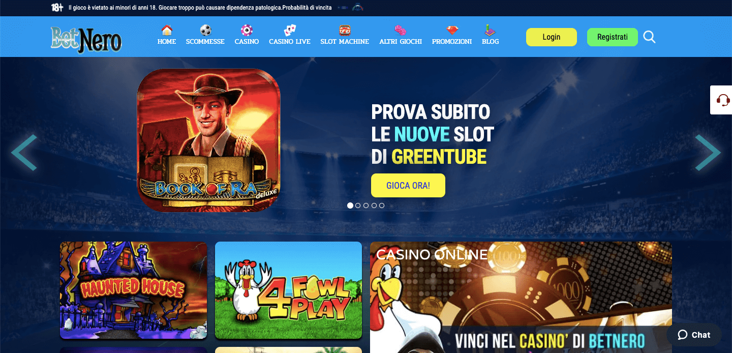 BetNero Casino homepage BetNero Casino homepage