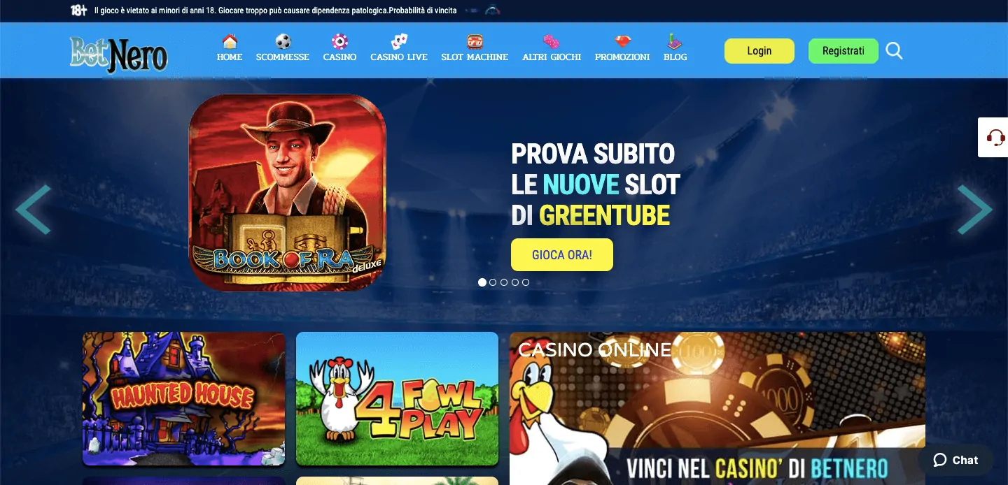 BetNero Casino homepage