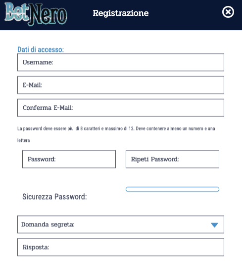 BetNero Casino registrazione