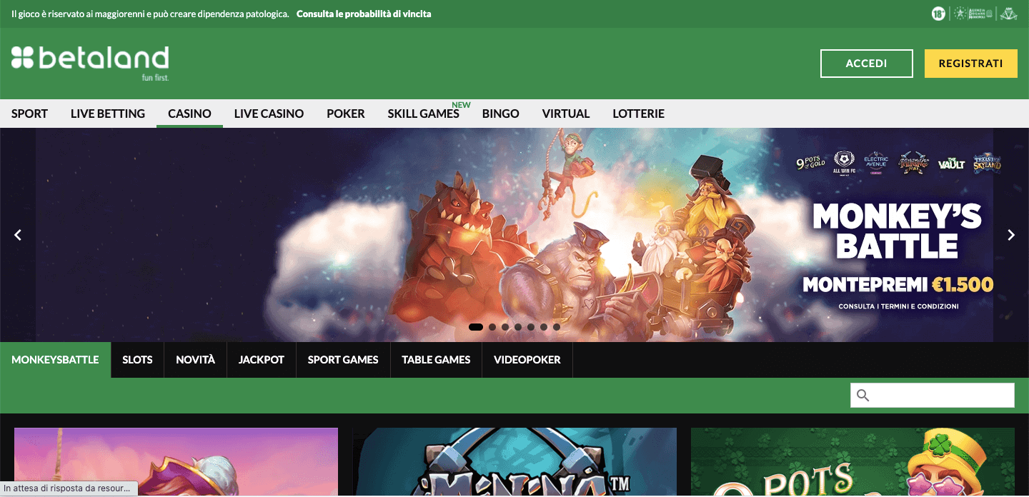Betaland casino homepage Betaland casino homepage