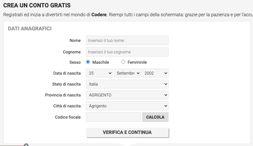 Codere Casino registrazione