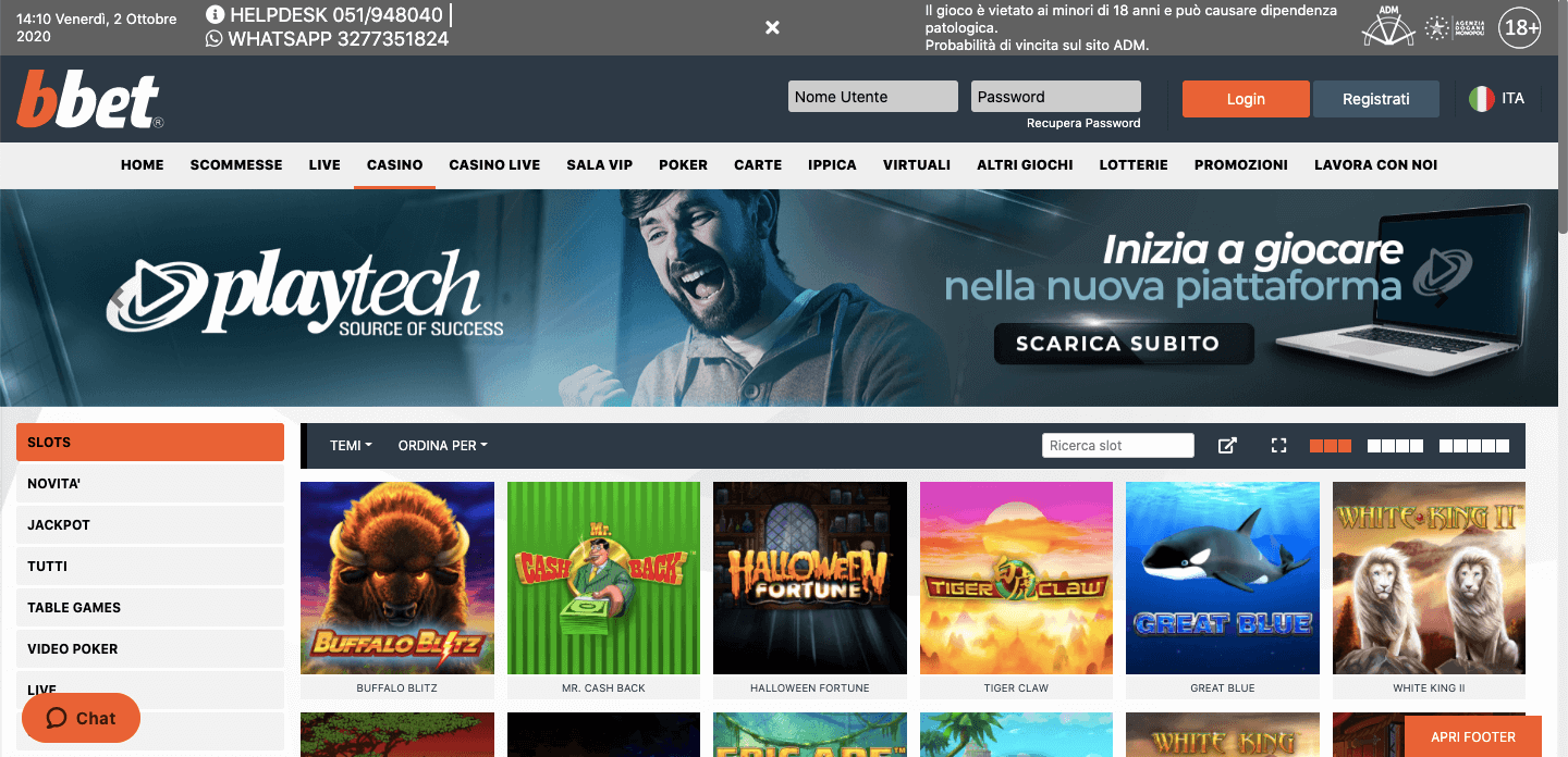 BBet Casino homepage BBet Casino homepage