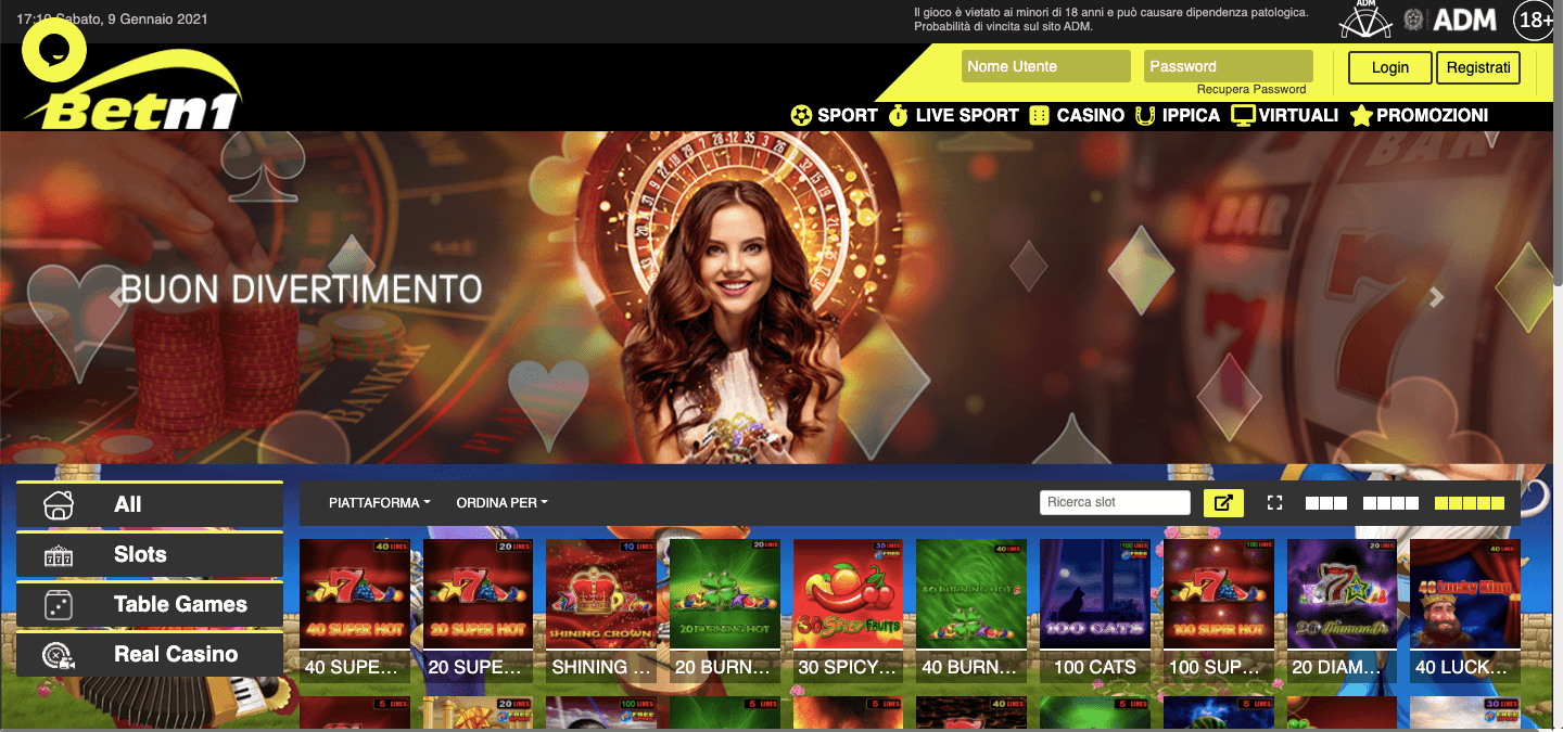 Betn1 Casino Homepage Betn1 Casino Homepage