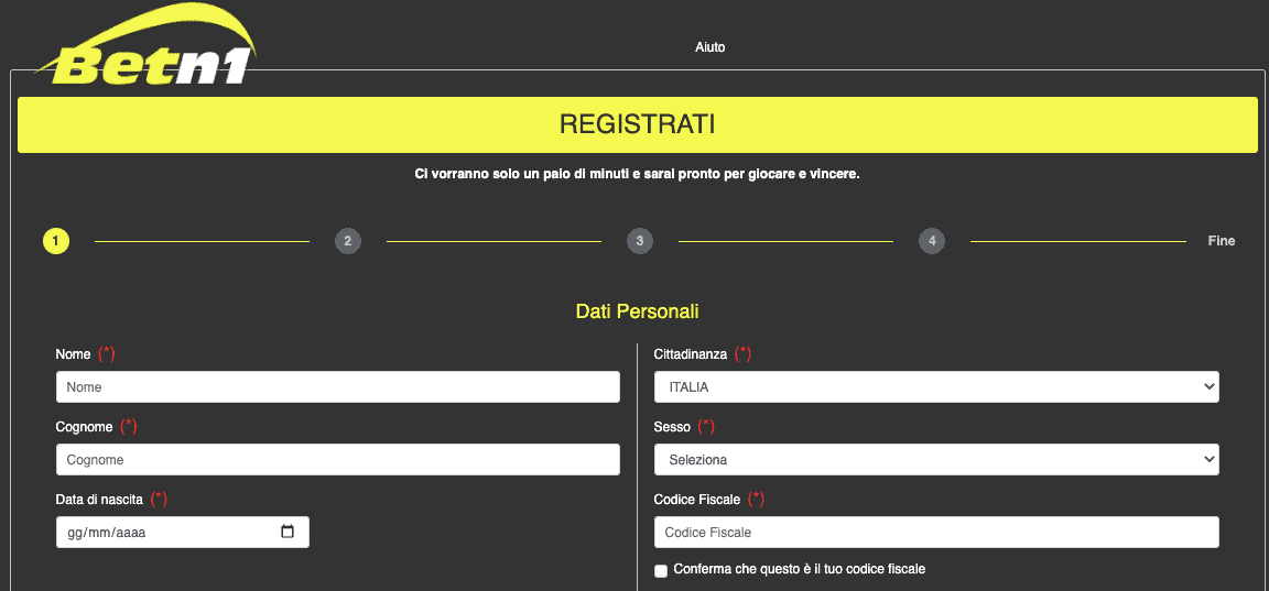 Betn1 Casino Registrazione