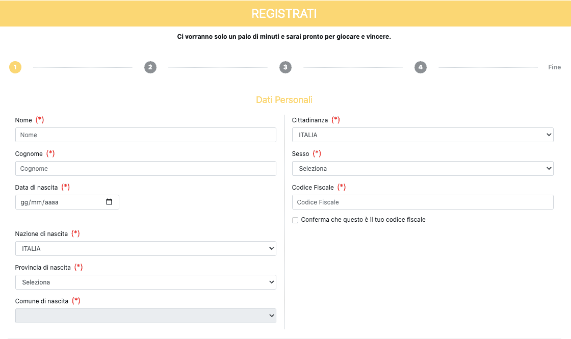 MinnieBet Registrazione