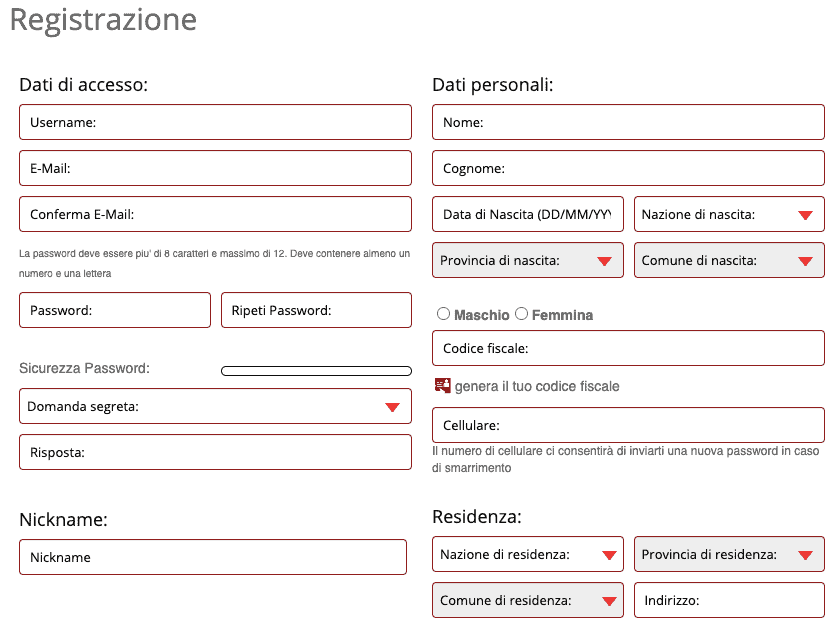 Dobet Registrazione