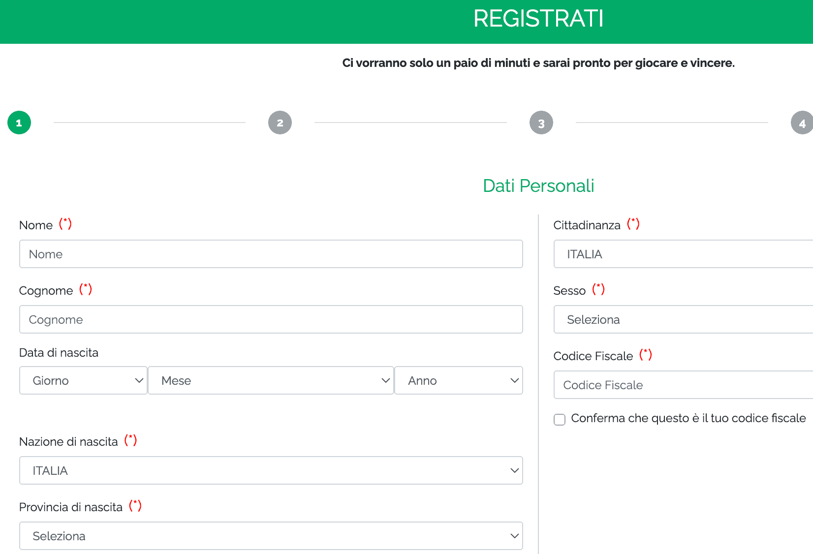 Macaowin Casino Registrazione