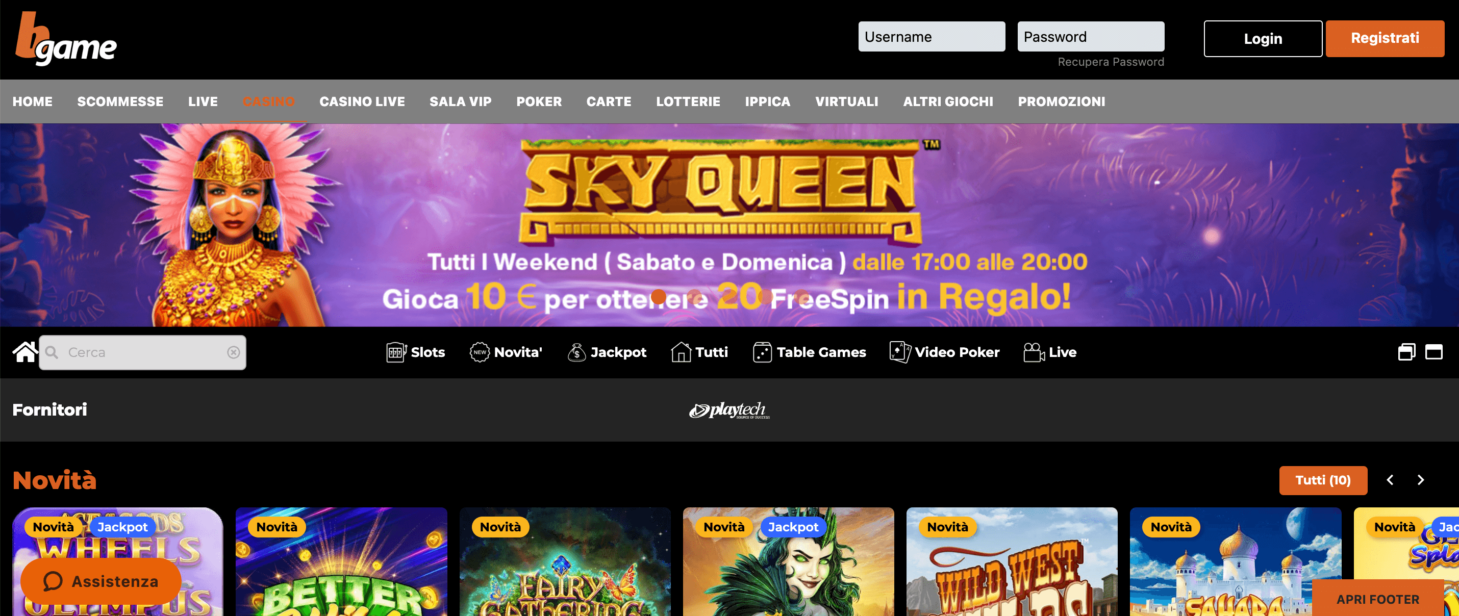 Bgame Casino Home