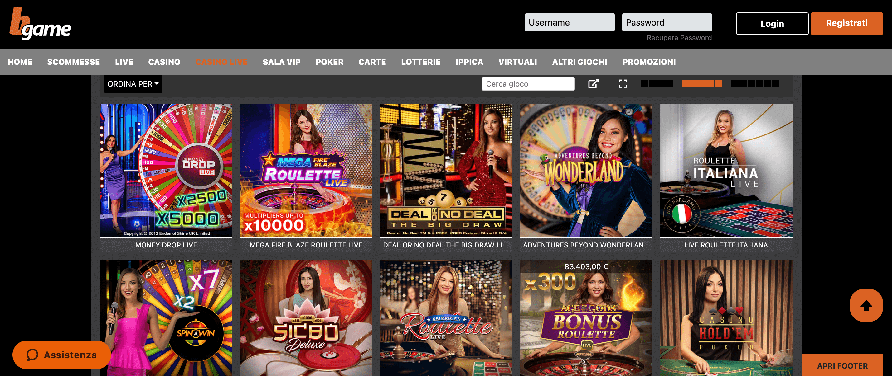 Bgame Casino Slot Live