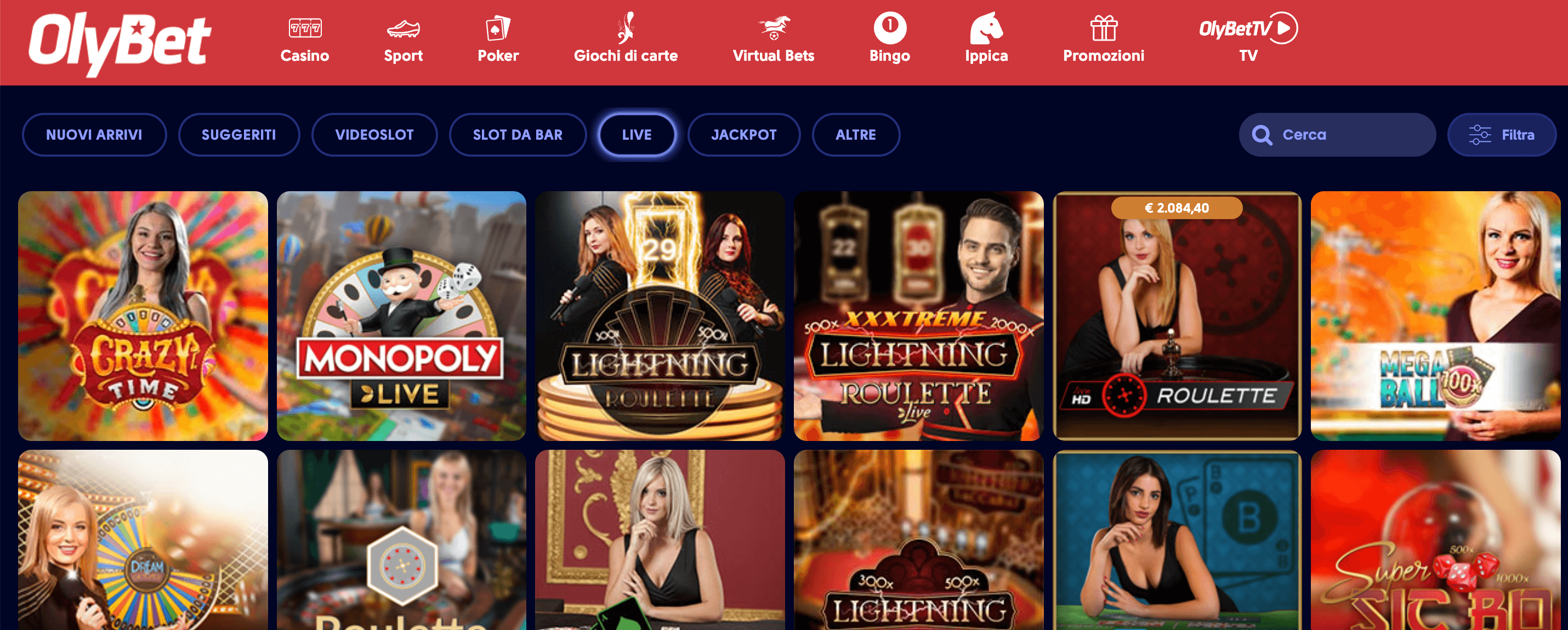 Olybet Casino Slot Live