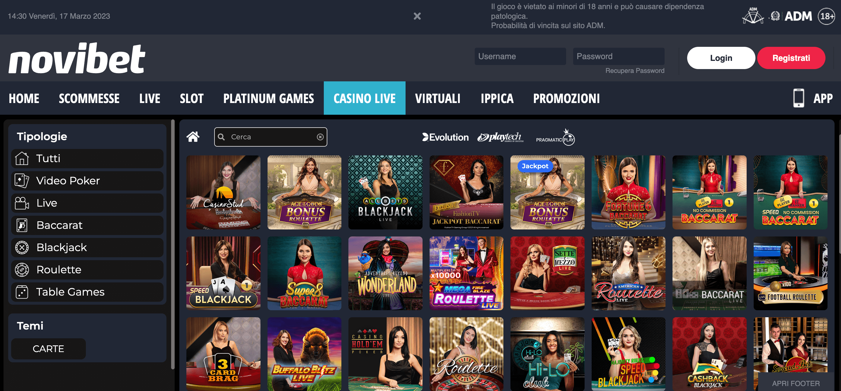 Novibet Casino Slot Live