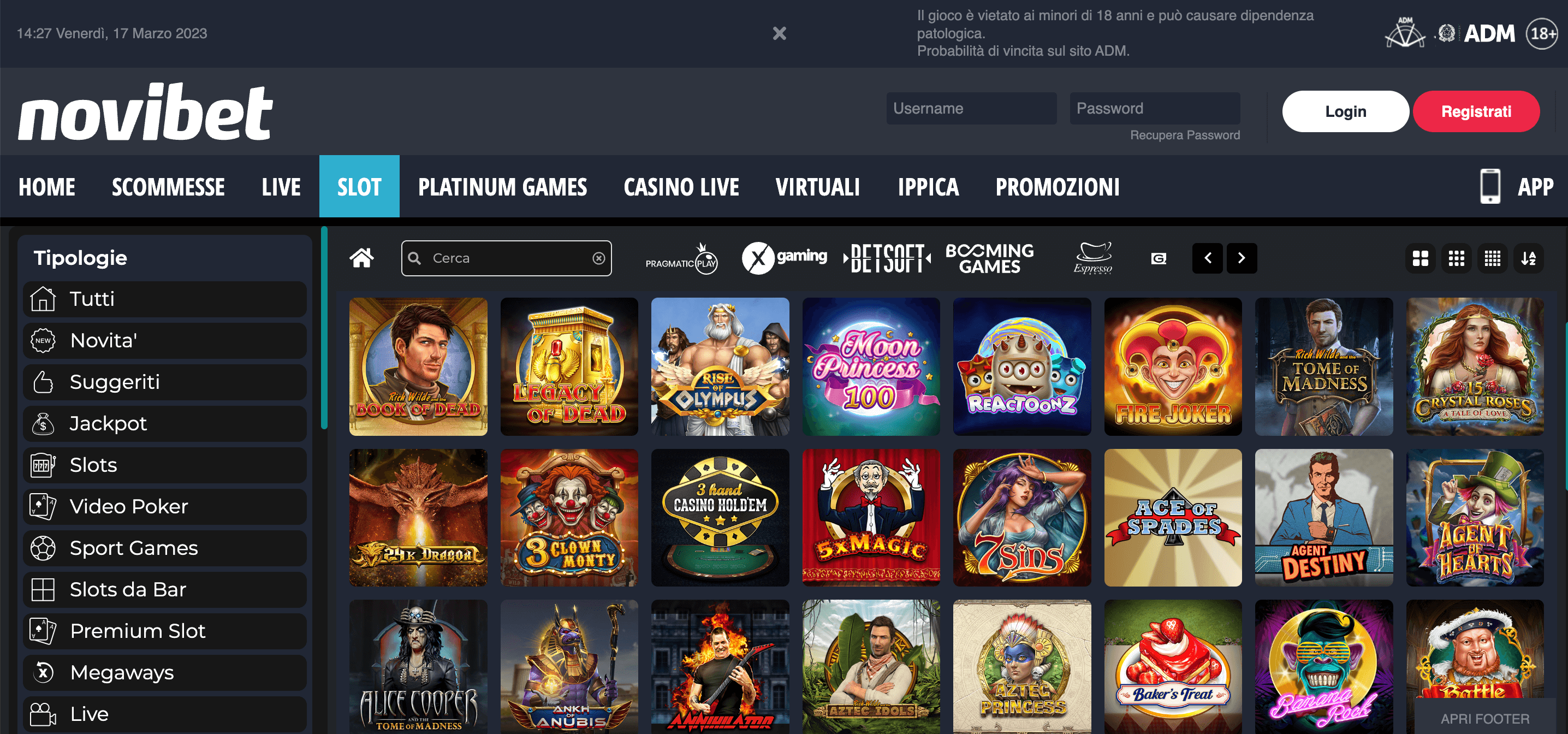 Novibet Casino Slot