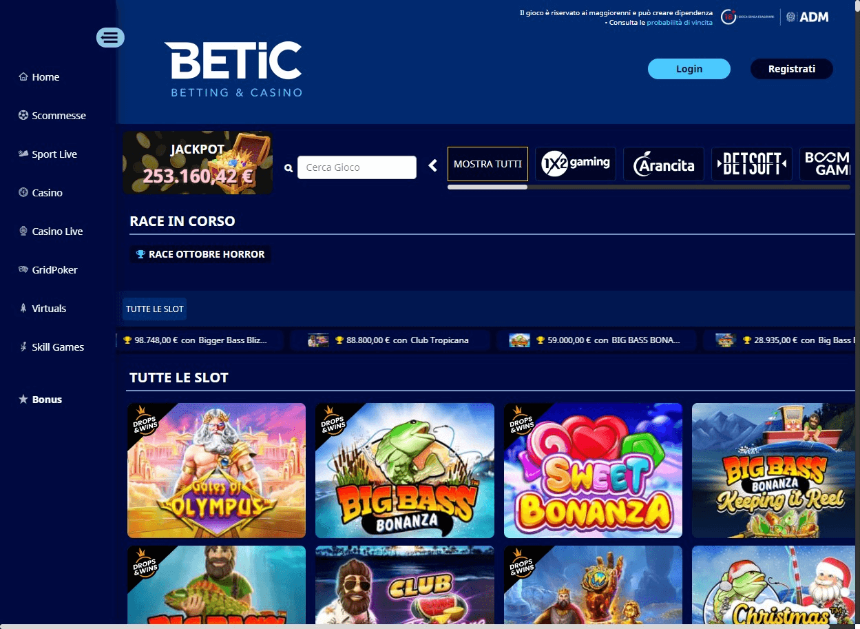 Giochi su Betic Casino