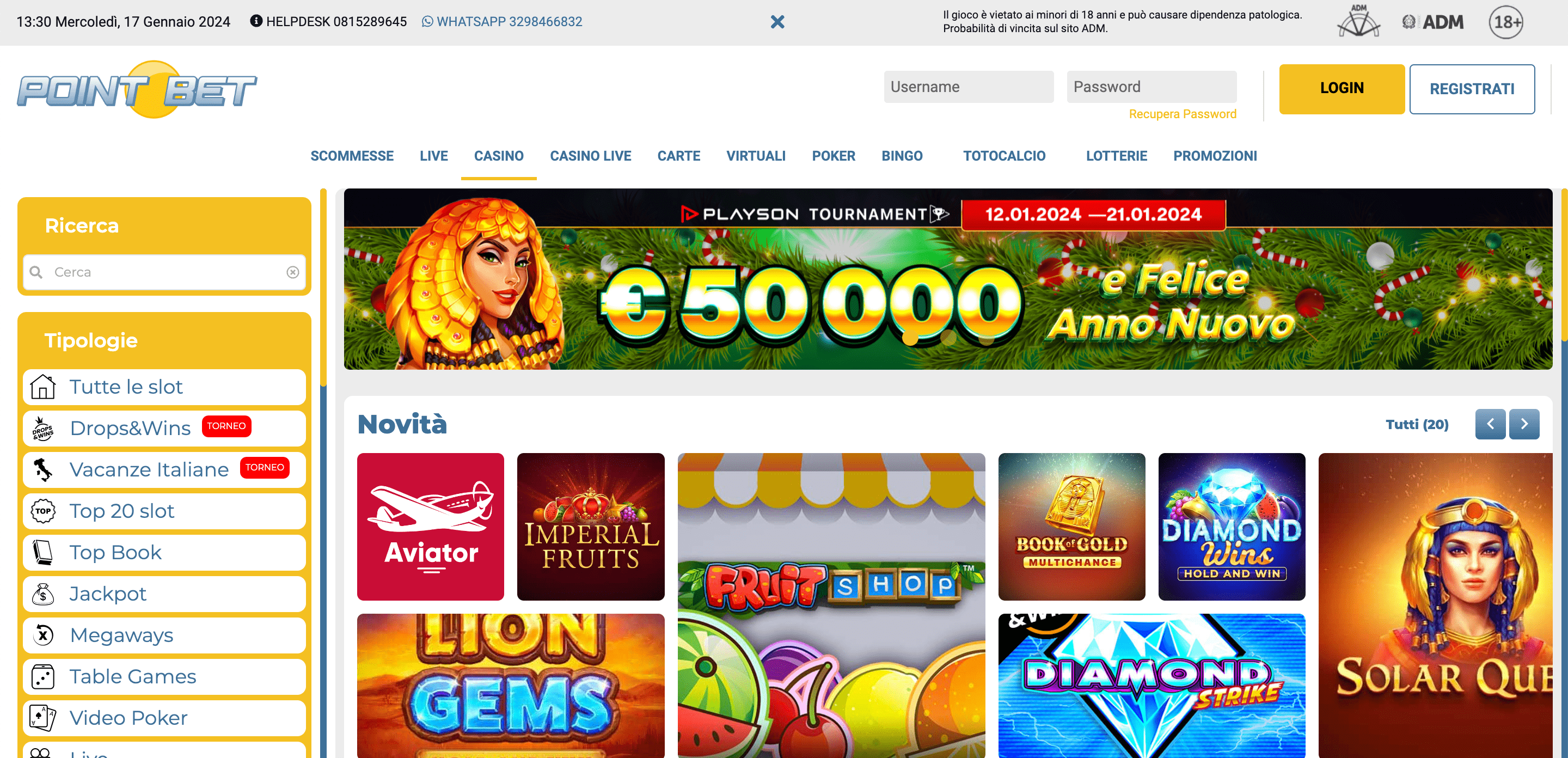 Pointbet Casino Home