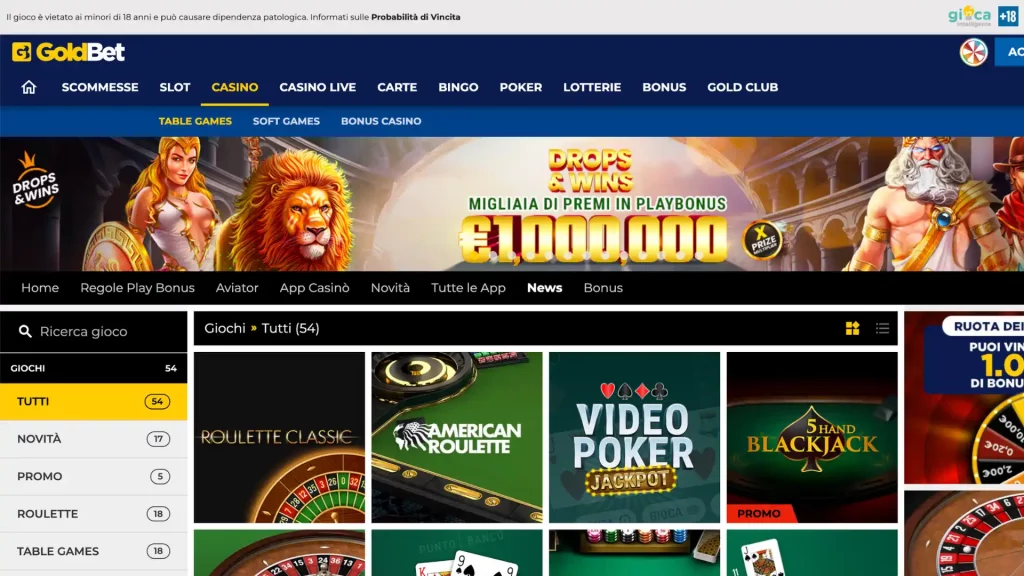 GoldBet Casino Home