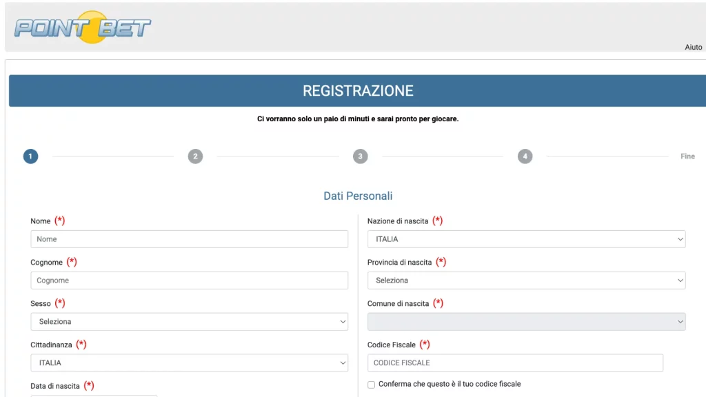 Pointbet Casino Registrazione